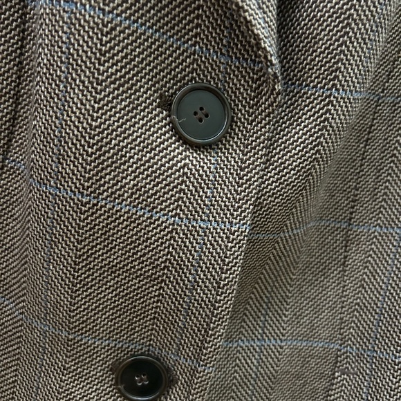 Ann Taylor Taupe Plaid Blazer - Picture 3 of 9